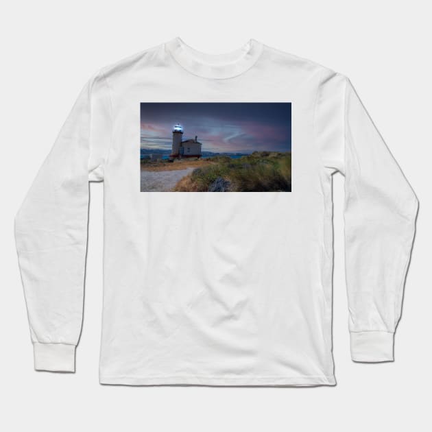 Coquille River Lighthouse Long Sleeve T-Shirt by zigzagr63